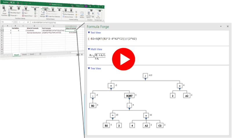 Screencast showing Formula Forge features